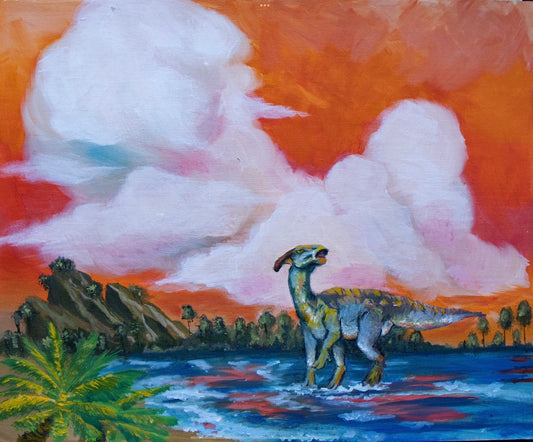 Sunset Parasaurolophus