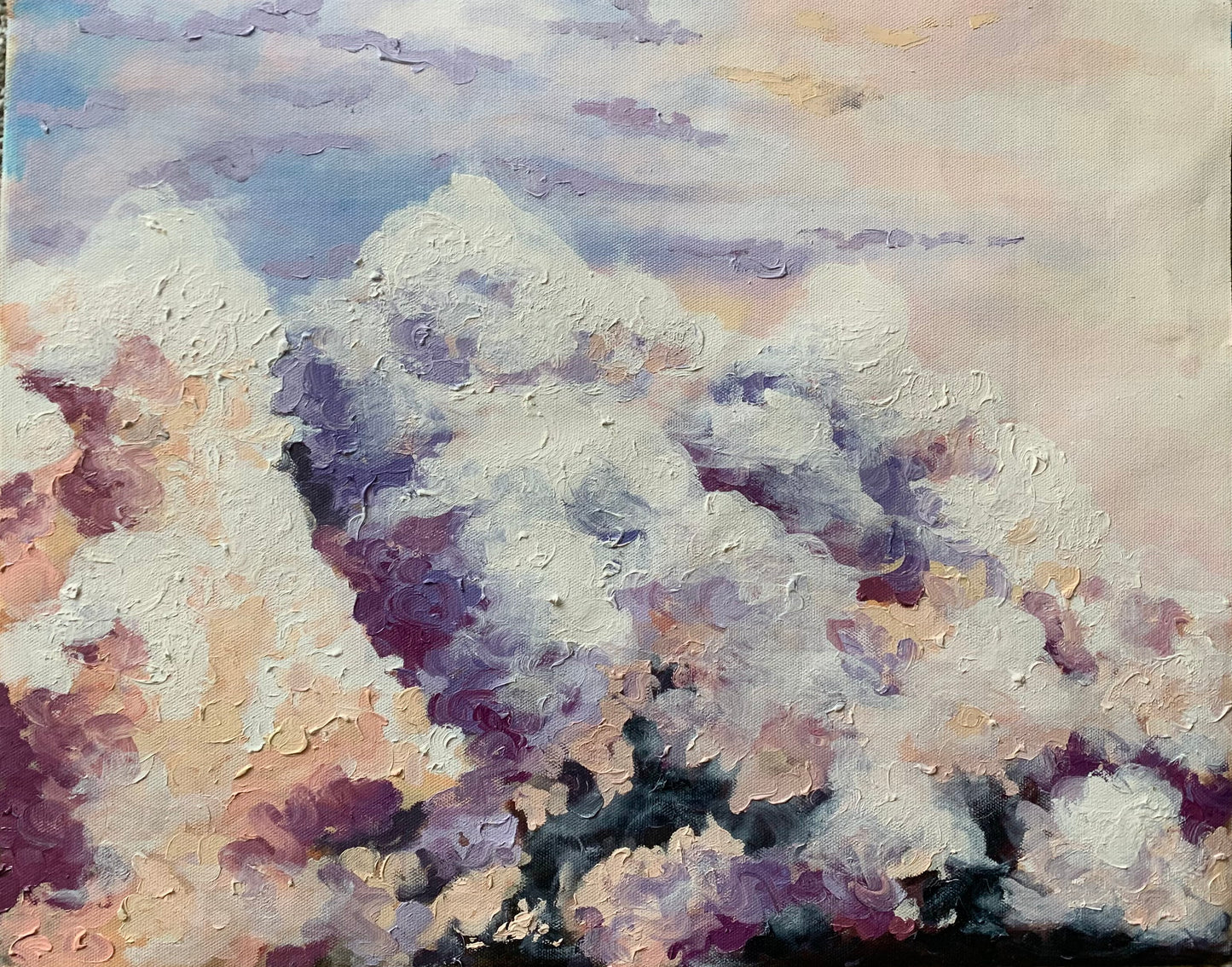 Cloud Painting (original) 16x20, oil on canvas sheet